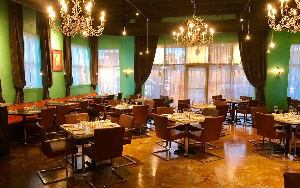 Elle Restaurant's elegant bohemian interior with sophisticated dining atmosphere